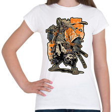 PRINTFASHION Japán Szamuráj - Női póló - Fehér női póló