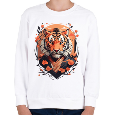 PRINTFASHION Japán tigris - Gyerek pulóver - Fehér