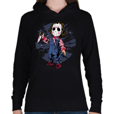 PRINTFASHION Jason Kid - Női kapucnis pulóver - Fekete női pulóver, kardigán