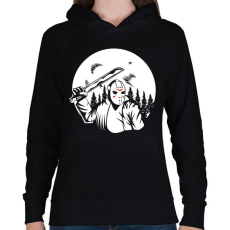 PRINTFASHION Jason Machete - Női kapucnis pulóver - Fekete