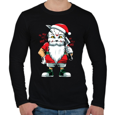 PRINTFASHION Jason mikulás - Férfi hosszú ujjú póló - Fekete férfi póló