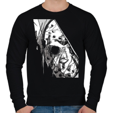 PRINTFASHION Jason Voorhees 3 - Férfi pulóver - Fekete