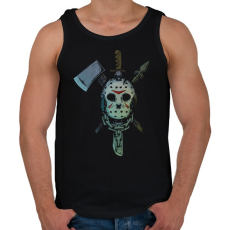 PRINTFASHION Jason Voorhees 5 - Férfi atléta - Fekete