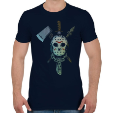 PRINTFASHION Jason Voorhees 5 - Férfi póló - Sötétkék