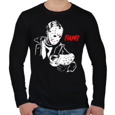 PRINTFASHION Jason Voorhees - Férfi hosszú ujjú póló - Fekete