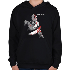 PRINTFASHION Jason Voorhees - Gyerek kapucnis pulóver - Fekete gyerek pulóver, kardigán