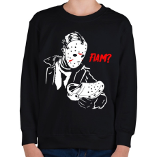 PRINTFASHION Jason Voorhees - Gyerek pulóver - Fekete