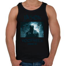 PRINTFASHION Jason Voorhees kék - Férfi atléta - Fekete