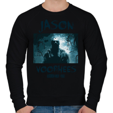 PRINTFASHION Jason Voorhees kék - Férfi pulóver - Fekete férfi pulóver, kardigán
