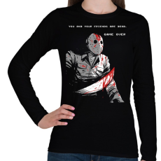 PRINTFASHION Jason Voorhees - Női hosszú ujjú póló - Fekete