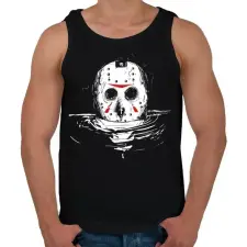 PRINTFASHION Jason Voorhes 3 - Férfi atléta - Fekete atléta, trikó