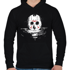PRINTFASHION Jason Voorhes 3 - Férfi kapucnis pulóver - Fekete