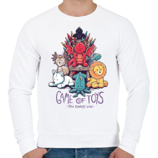 PRINTFASHION Játékok harca - Férfi pulóver - Fehér férfi pulóver, kardigán