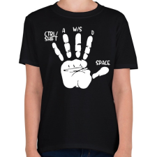PRINTFASHION Játékos kéz - Gyerek póló - Fekete gyerek póló