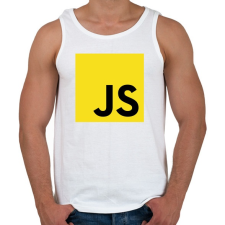 PRINTFASHION JavaScript - Férfi atléta - Fehér atléta, trikó