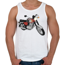 PRINTFASHION Jawa 350 - Férfi atléta - Fehér atléta, trikó
