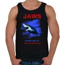 PRINTFASHION JAWS - Férfi atléta - Fekete atléta, trikó