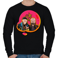 PRINTFASHION Jay és Néma Bob  - Férfi pulóver - Fekete