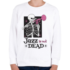PRINTFASHION Jazz is not dead - A jazz nem halott - Gyerek pulóver - Fehér gyerek pulóver, kardigán