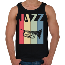 PRINTFASHION Jazz music - Férfi atléta - Fekete