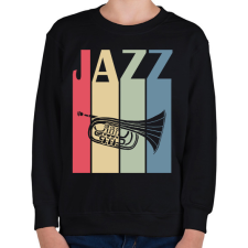 PRINTFASHION Jazz music - Gyerek pulóver - Fekete gyerek pulóver, kardigán