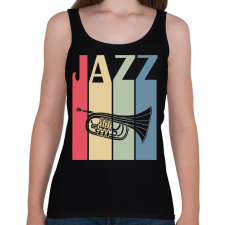 PRINTFASHION Jazz music - Női atléta - Fekete női trikó