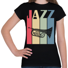 PRINTFASHION Jazz music - Női póló - Fekete női póló