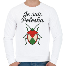 PRINTFASHION Je suis poloska - Férfi pulóver - Fehér