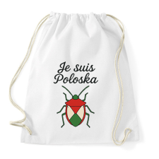 PRINTFASHION Je suis poloska - Sportzsák, Tornazsák - Fehér tornazsák