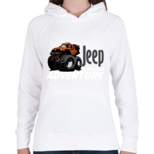 PRINTFASHION jeep extreme - Női kapucnis pulóver - Fehér női pulóver, kardigán