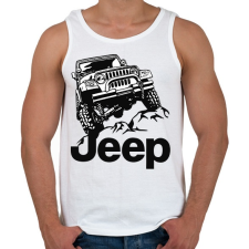 PRINTFASHION Jeep - Férfi atléta - Fehér atléta, trikó