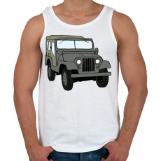 PRINTFASHION Jeep - Férfi atléta - Fehér