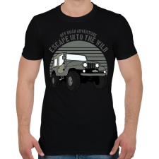 PRINTFASHION Jeep - Férfi póló - Fekete férfi póló