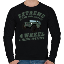 PRINTFASHION jeep - Férfi pulóver - Fekete férfi pulóver, kardigán
