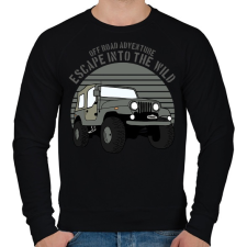 PRINTFASHION Jeep - Férfi pulóver - Fekete férfi pulóver, kardigán