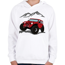 PRINTFASHION Jeep  - Gyerek kapucnis pulóver - Fehér gyerek pulóver, kardigán