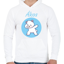 PRINTFASHION Jegesmaci névvel - Férfi kapucnis pulóver - Fehér női pulóver, kardigán