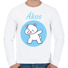 PRINTFASHION Jegesmaci névvel - Férfi pulóver - Fehér