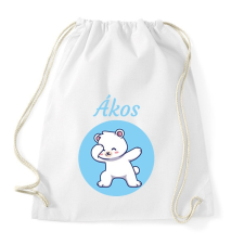 PRINTFASHION Jegesmaci névvel - Sportzsák, Tornazsák - Fehér tornazsák