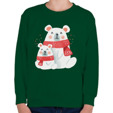 PRINTFASHION Jegesmacikák - Gyerek pulóver - Sötétzöld gyerek pulóver, kardigán