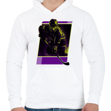 PRINTFASHION Jéghokis - Férfi kapucnis pulóver - Fehér férfi pulóver, kardigán