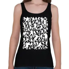 PRINTFASHION Jégkorongosok - Női atléta - Fekete női trikó