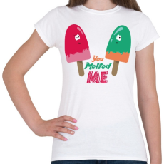 PRINTFASHION Jégkrémek - Női póló - Fehér