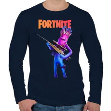 PRINTFASHION Jellie Fortnite - Férfi hosszú ujjú póló - Sötétkék