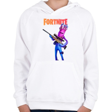 PRINTFASHION Jellie Fortnite - Gyerek kapucnis pulóver - Fehér