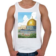 PRINTFASHION Jeruzsálem - Férfi atléta - Fehér atléta, trikó