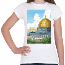 PRINTFASHION Jeruzsálem - Női póló - Fehér női póló