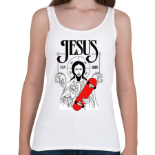 PRINTFASHION Jesus can slide - Női atléta - Fehér női trikó