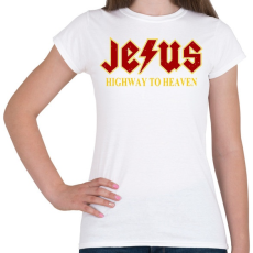 PRINTFASHION Jesus high way to heaven - Női póló - Fehér