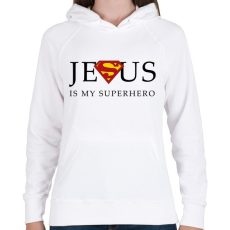 PRINTFASHION Jesus - Női kapucnis pulóver - Fehér
